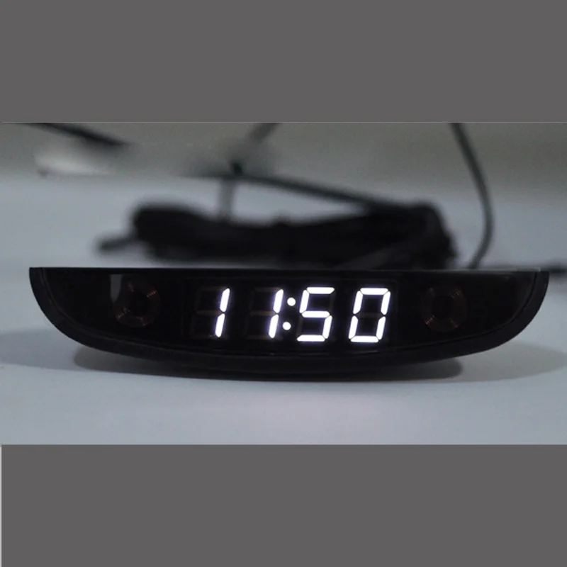 LED Automotive Car Electronic WatchesThermometer Luminous Digital Clock white dual reverse display _ - AliExpress Mobile