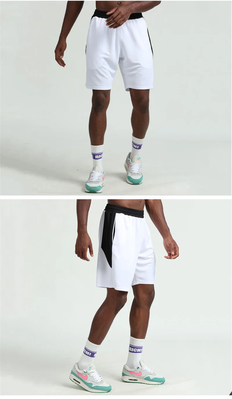 Дышащие Лоскутные мужские баскетбольные шорты спортивные быстросохнущие брюки свободные анти-пот водонепроницаемые спортивные шорты для бега