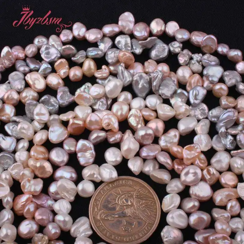 

5x7-7x10mm Irregular Freshwater Pearl Beads Natural Stone Beads For DIY Necklace Earring Jewelry Making 14.5" Free Shipping
