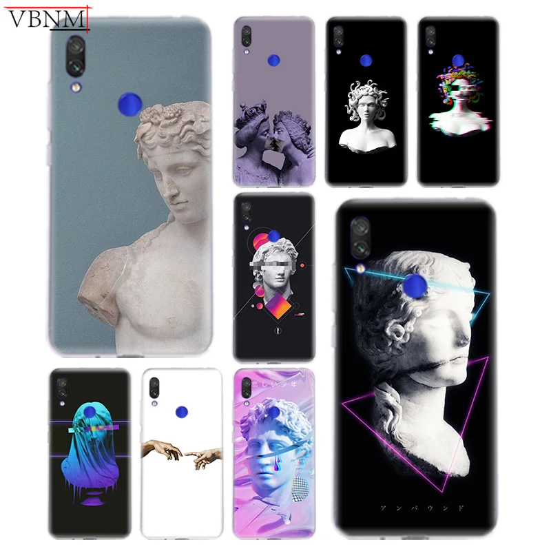 

Aesthetic Statue Popular Soft Silicon TPU Case For Xiaomi Redmi Note 4 5 6 7 7Pro For Redme S2 GO Gift Customized Capa Cover