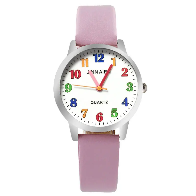 Top Brand Kids Children Fashion Watches Quartz Analog Cartoon Leather Strap Wrist Watch Boys Girls 4