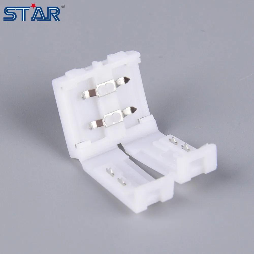 10pcs/lot LED Strip Connector Terminals for LED Strip 5050, 10MM 2PIN connectors for LED Tape