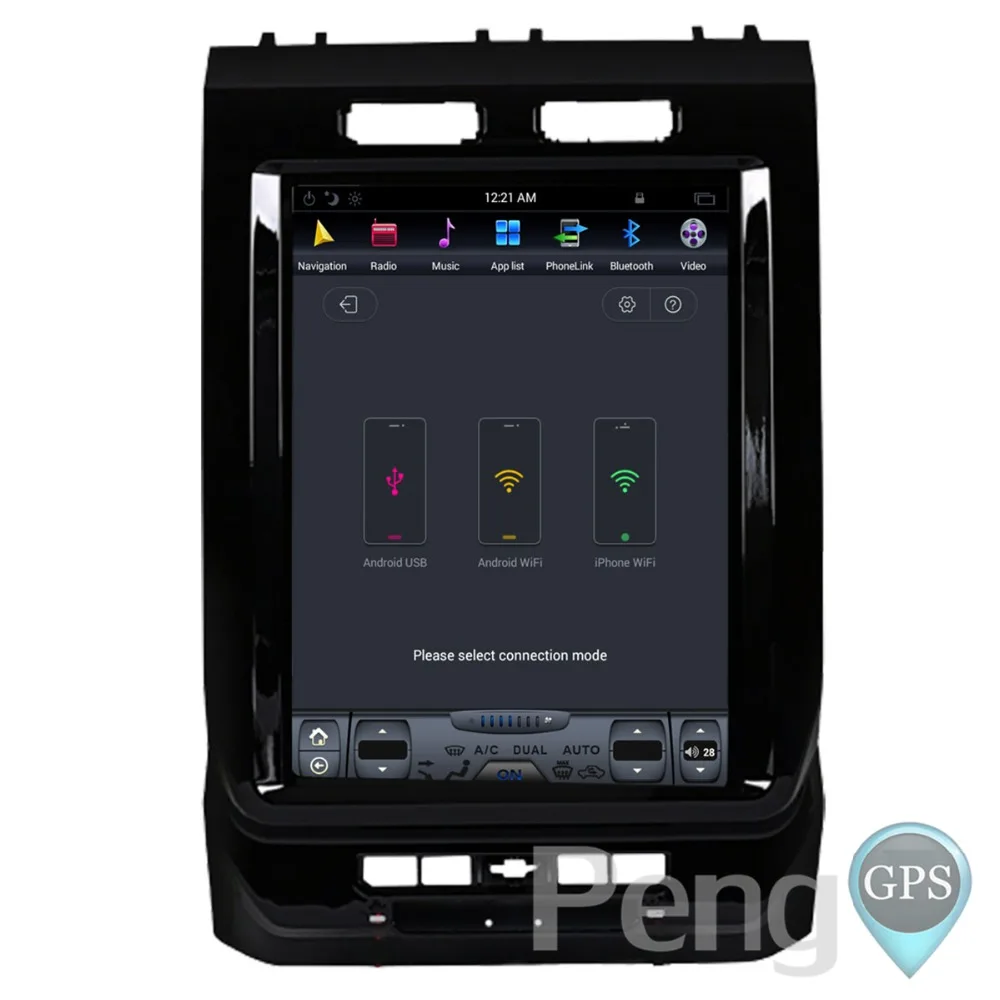 Excellent Tesla Style 12.1 Inch IPS Android Car GPS Navigation DVD Player for Ford F150 2015 2016 2017 Car Radio 2G+64G Santav Headunit 5