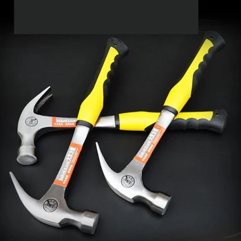 

2018 hot sale Round head rubber handle Magnetic claw hammer For woodworking and Electronic tool, Woodworking tool