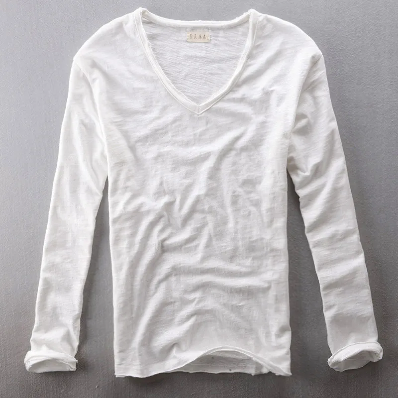 Buy Mens Black Long Sleeve V Neck T Shirt 56 Off Share Discount