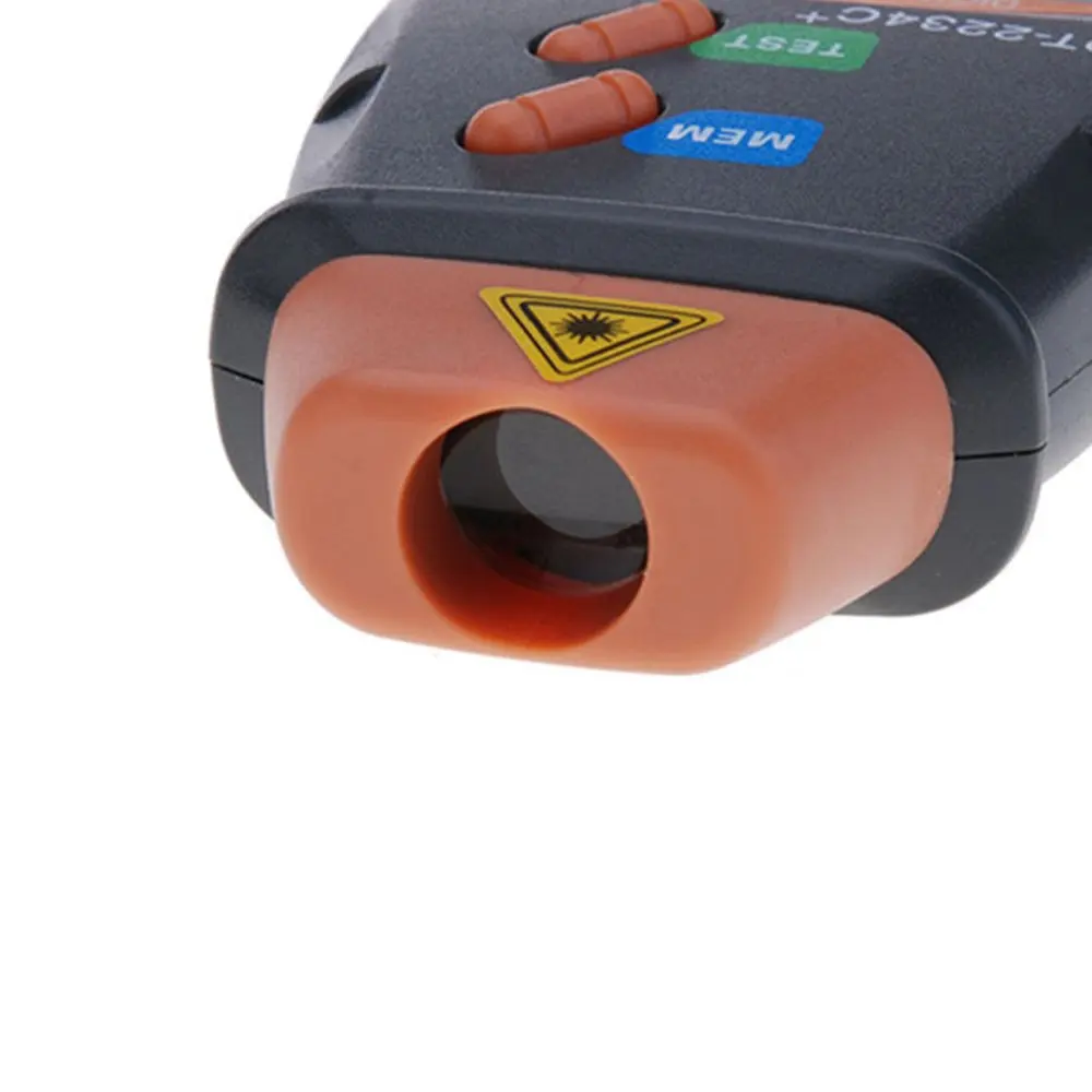 DT2234C+ Handheld Digital Laser Tachometer Mini Non-contact Optical Tachometer Digital Speedometer