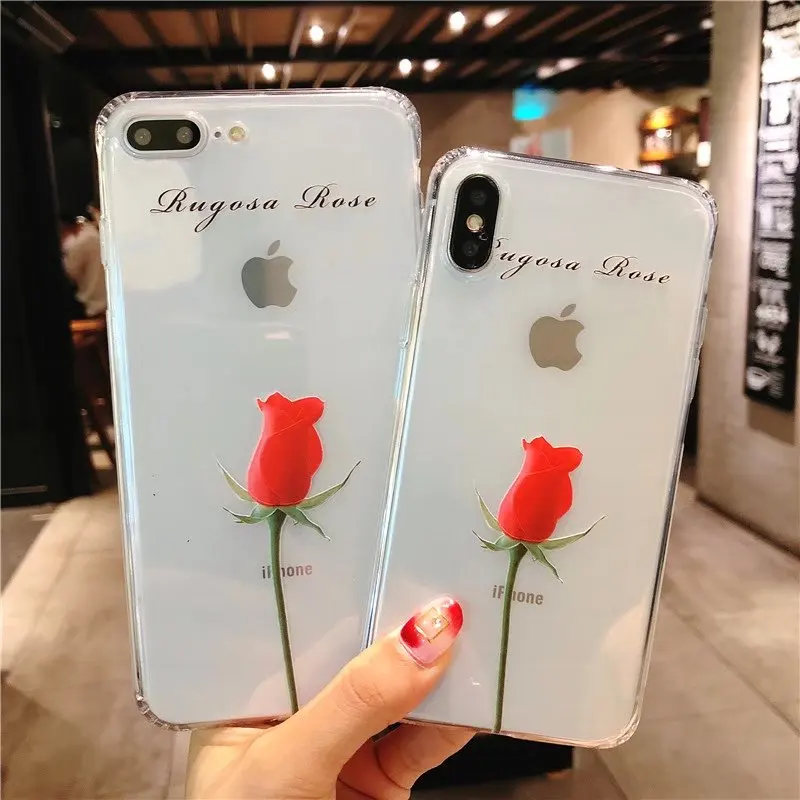 NYFundas For iphone 8plus 7 6 6S Plus X Case Ultra Thin Fashion Crystal Clear Shockproof Bumper Small fresh Back Cover Accessory (9)