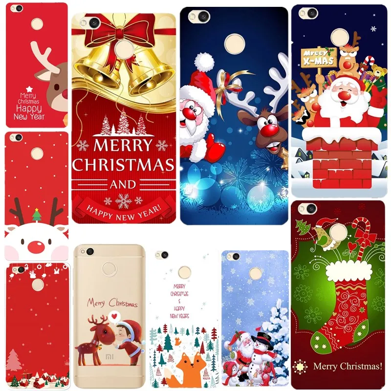 Санта Клаус чехол для телефона xiaomi redmi 4X 4A 5A крышка mi A1 Happy Новый год Мягкие Tpu Capa Note
