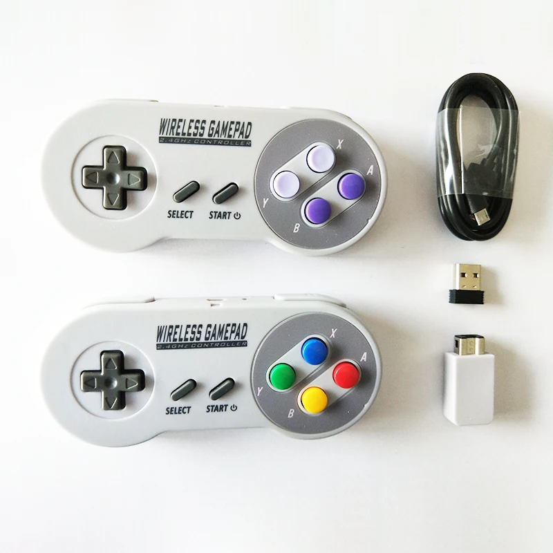 Беспроводные геймпады 2,4 ГГц джойстик Джойстик контроллер для SNES супер nintendo классический мини пульт дистанционного управления аксессуары