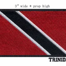 Тринидад вышивка флаг патч " широкий для пользовательского мотоцикла Патчи/значок
