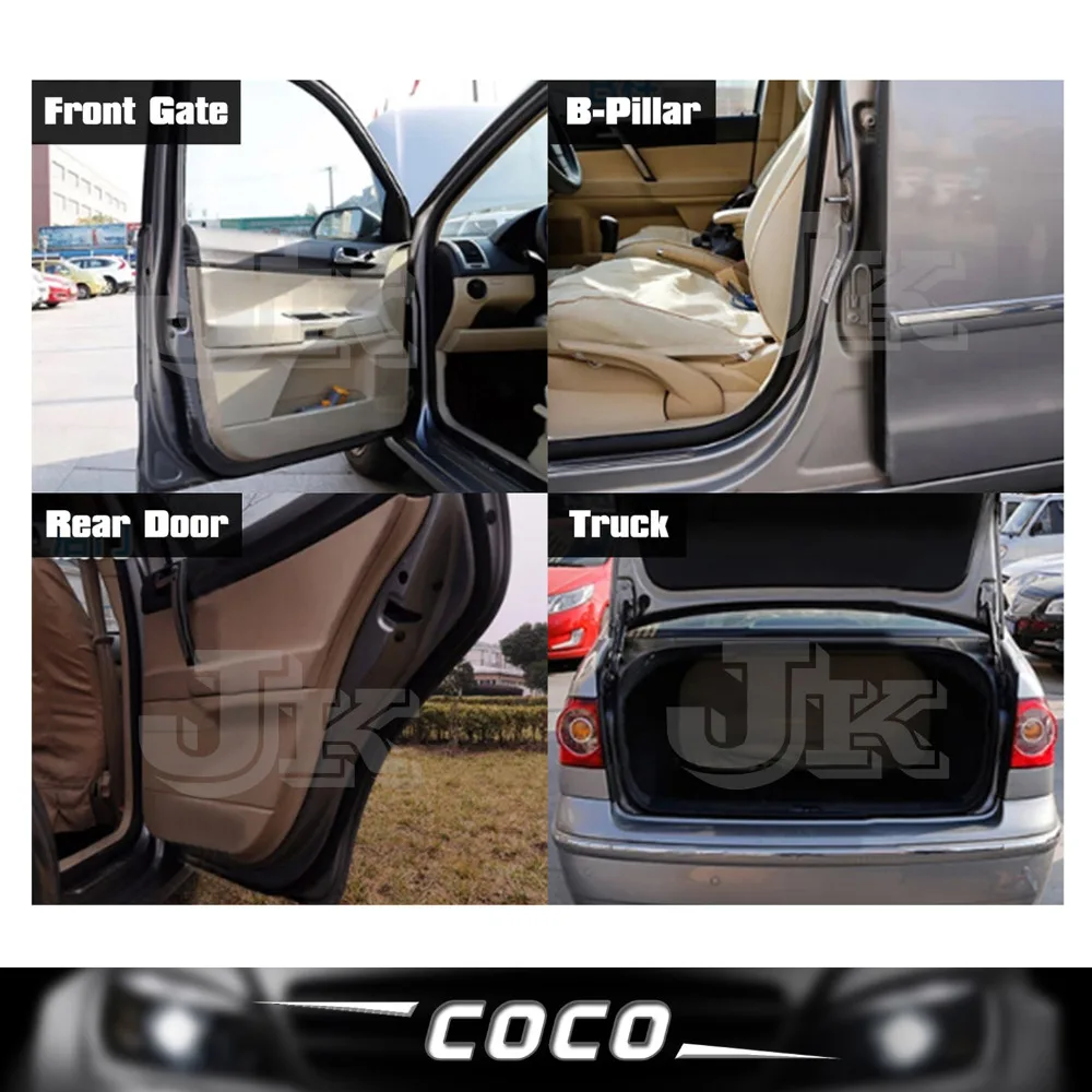 

#01 Rubber Edge Trim Seal Noise Insulation car-styling pillar PVC anti-noise Rear Quarter Panel Seal Belt Weatherstrip