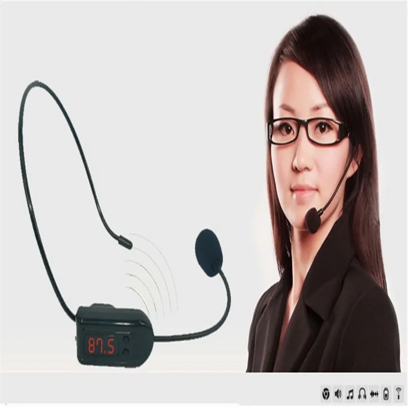 2.4G Wireless Microphone Speech Headset Megaphone Radio Mic for Meeting