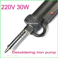 Припой присоска-отпайка насос 220 в 30 Вт Электрический вакуумный припой припоя присоска отпайка пистолет Железный припой для удаления коллектора инструмент для удаления