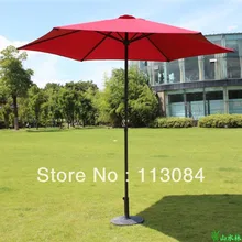Новейший 2,7 м диаметр Железный ручной открытый/сад/солнце пляж/Защита от солнца кофе Досуг Зонтик