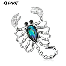 Элегантные Броши в виде скорпиона, животное, насекомое, брошь, натуральная оболочка, Металлические Булавки, брошь/булавка на шарф, персонализированное украшение, Рождественский подарок