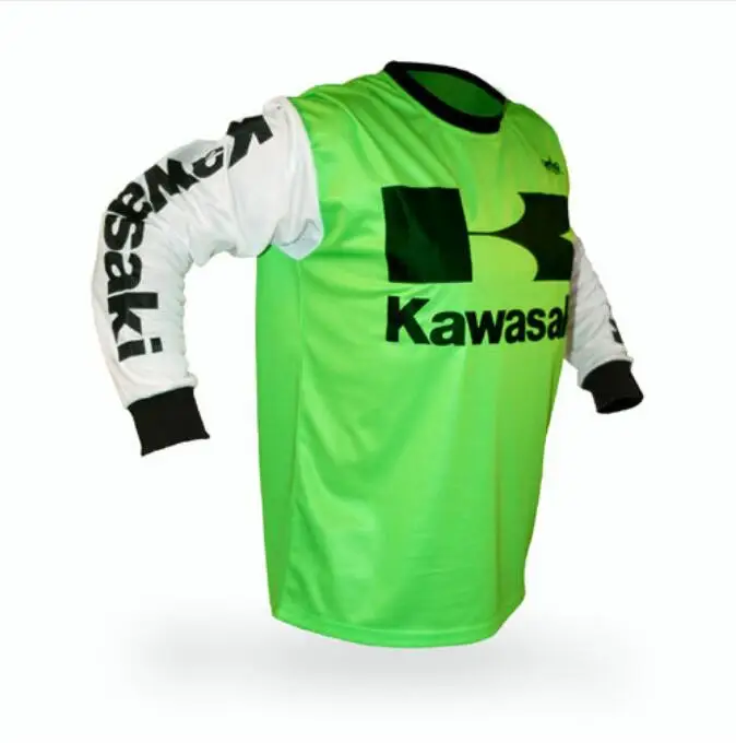 

Wholesale For Kawasaki Motorcycle Jersey Off Road Mountain Bike Bicycle moto Jersey BMX motocross jersey T-shirt