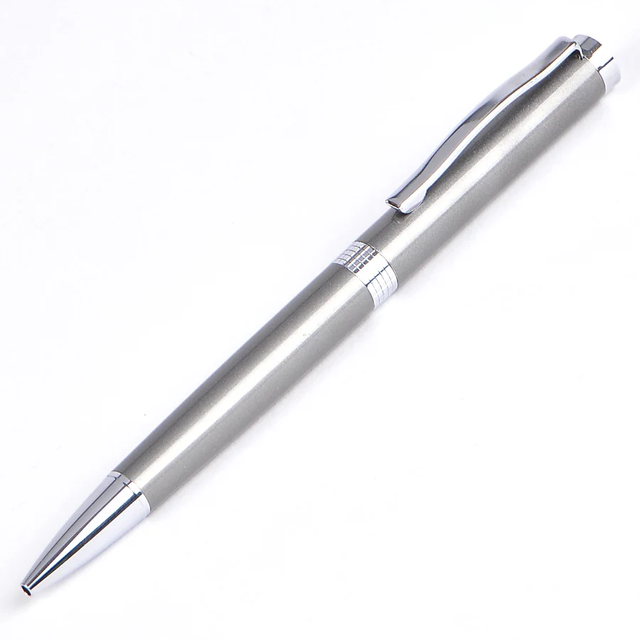 Silver Clip Duke Ballpoint Pen Black Ink Medium Refill Full Metal Rotating Ball Pens for Writing