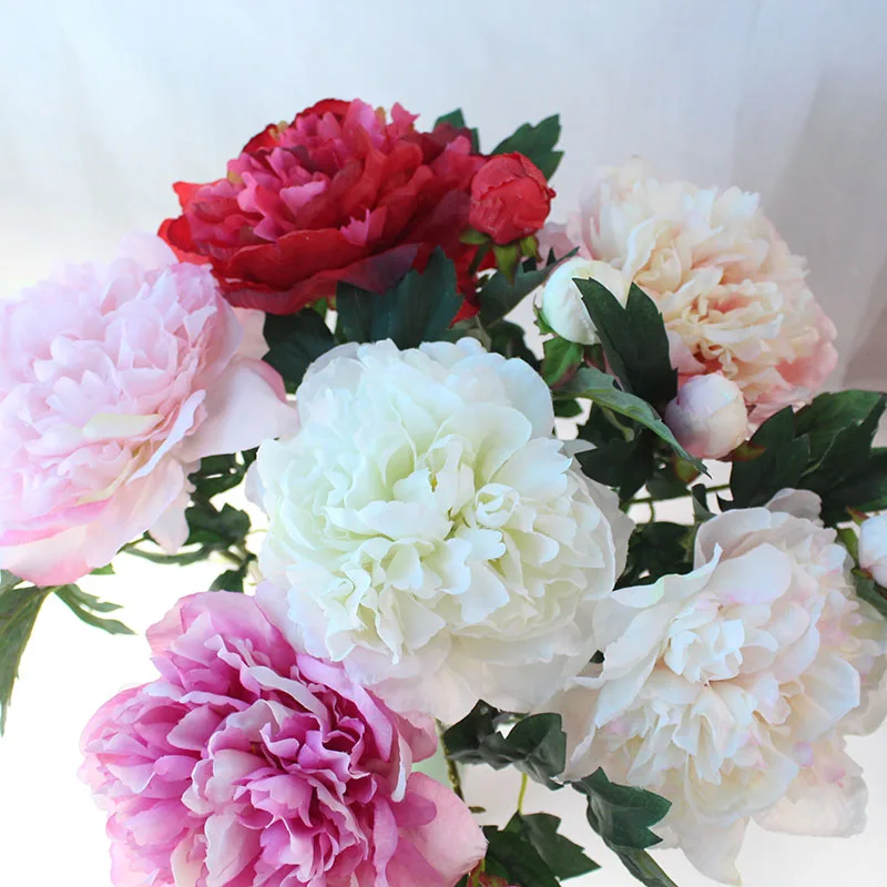 Silk peonies roses artificial flowers  (18)
