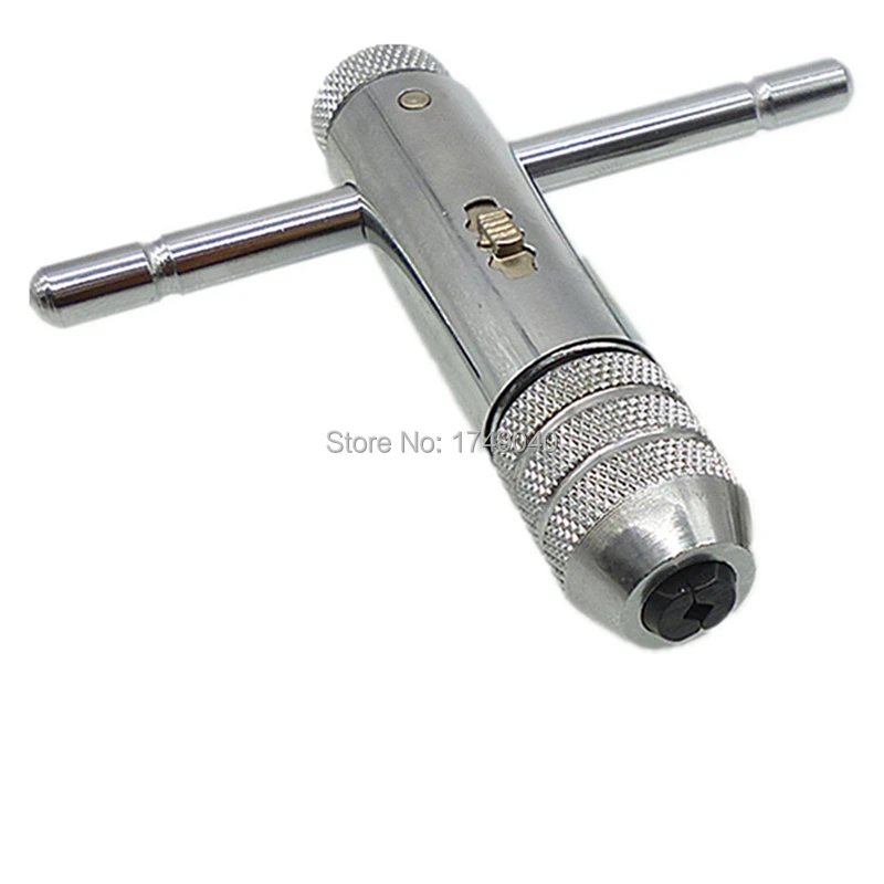 

High Quality Adjustable M3-M8 Reversible T-Handle Ratchet Tap Wrench 3mm-8mm Tapping Threading Hand Tool Accessory Brand New