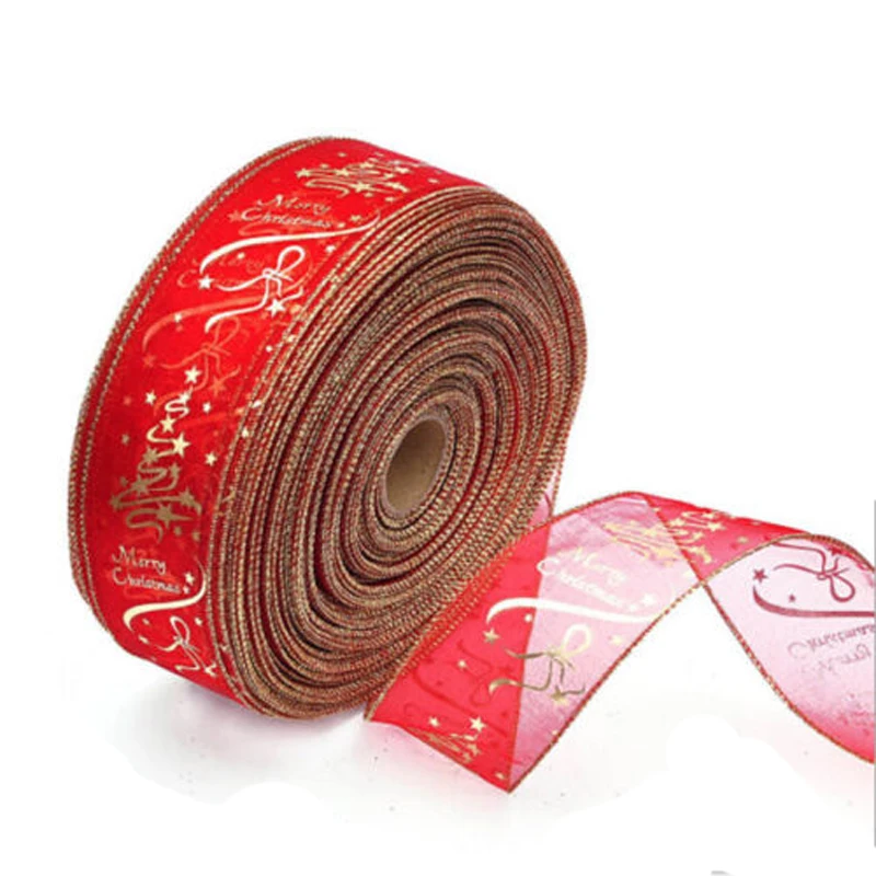 JX-LCLYL 2M Red Christmas Tree Ribbon Ornament Decorations Party Xmas Decor New