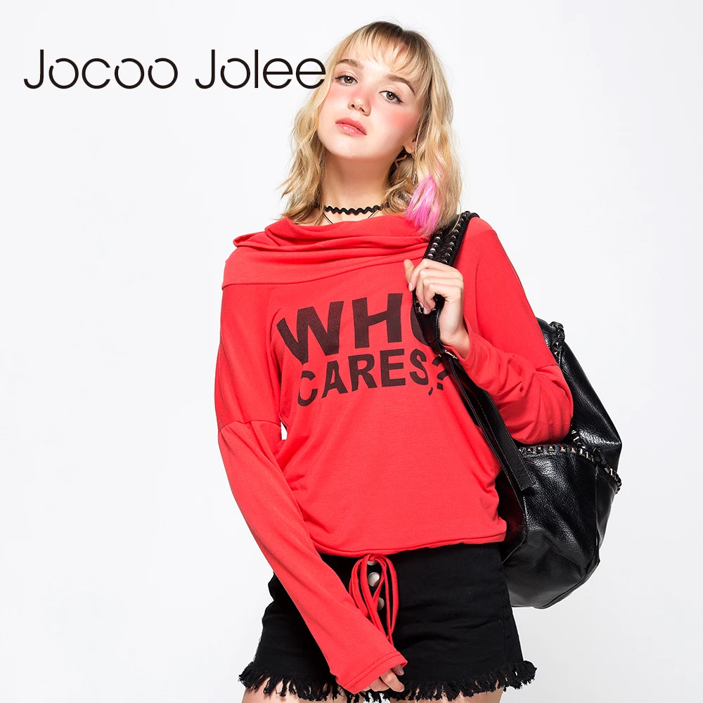 Jocco Jolee Tracksuit Women Letter Printed Long Sleeve Hoodies O-neck Pullovers Միջին երկարության բաճկոնակ վերնաշապիկով աշնանը և ձմռանը