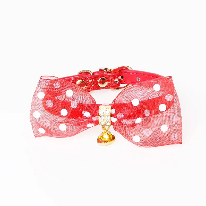 

Red, Yellow Dog Collar Bowknot Padded Leather Puppy Cat Pet Collars For Small Medium Dogs Chihuahua Yorkie AMD17022