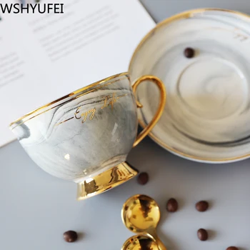 

Nordic Style Elegant Coffee Cups and Saucers Handmade Ins Golden Milk Cup Set Home Afternoon Tea Milk Cup Set Christmas Gifts