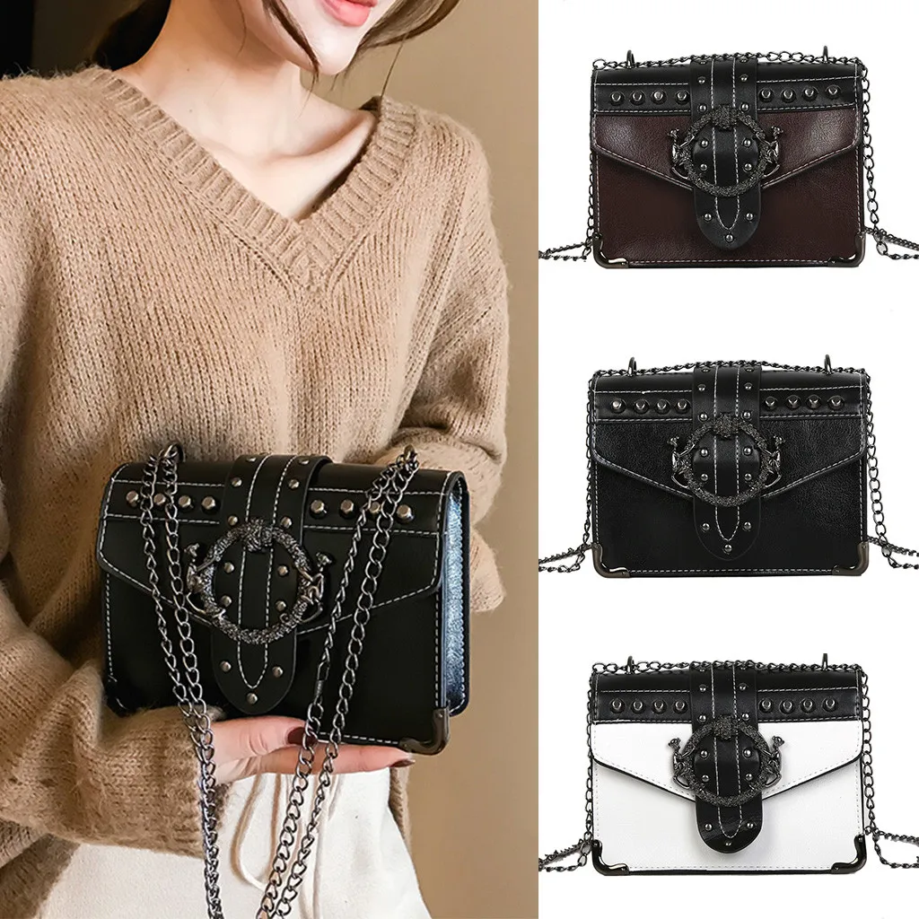 Лето,, женская сумка, женская сумка на плечо, винтажная модная простая сумка-мессенджер с заклепками