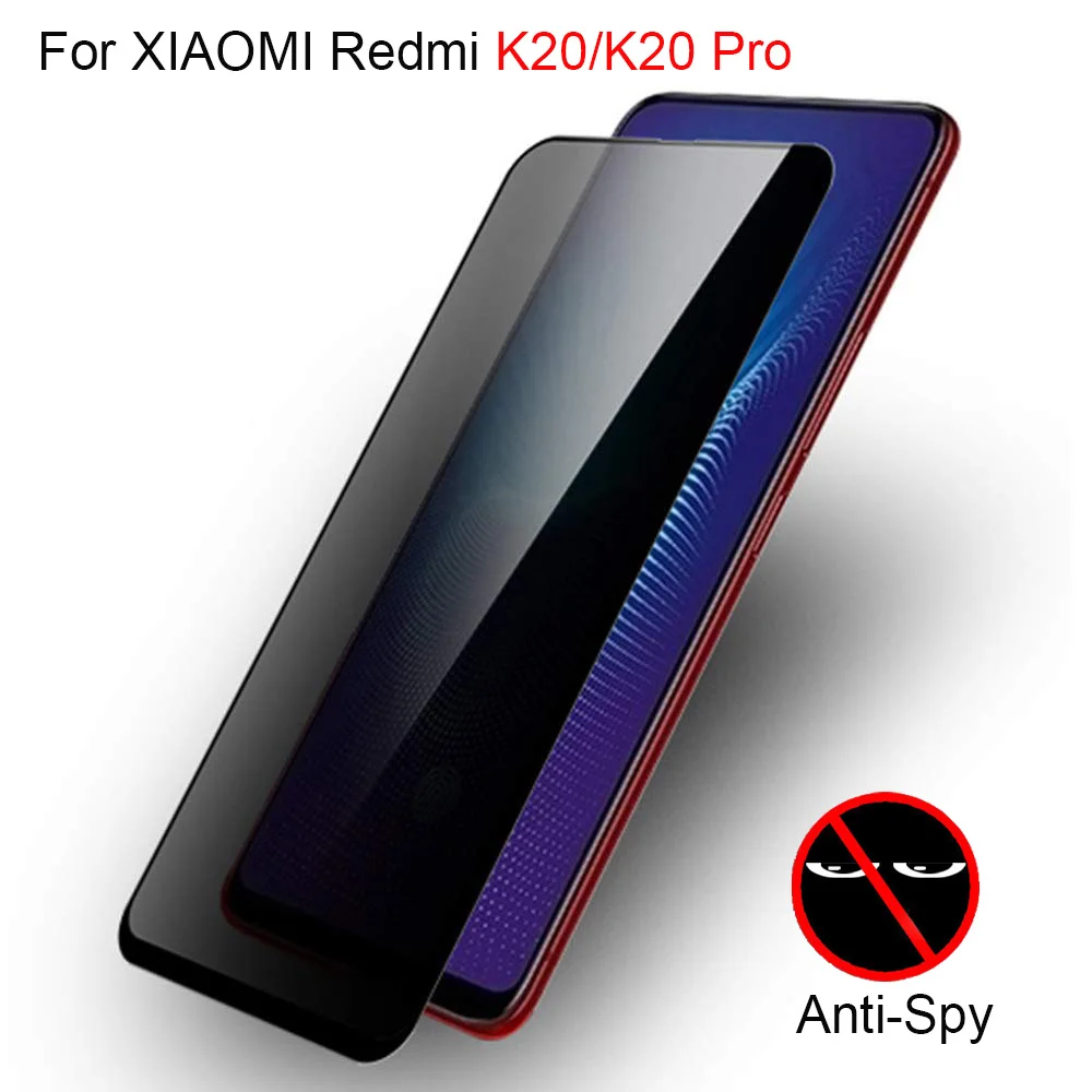 

5D Privacy Full Cover Tempered Glass for XIAOMI Redmi K20 Anti Spy Screen Protector for Redmi K20 Pro All Glue Protective Film