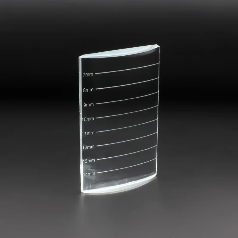 1pc U Curved False Eyelash Stand Pad Crystal Bend Eyelashes Extension Holder Pallet Makeup Tool With Scale |