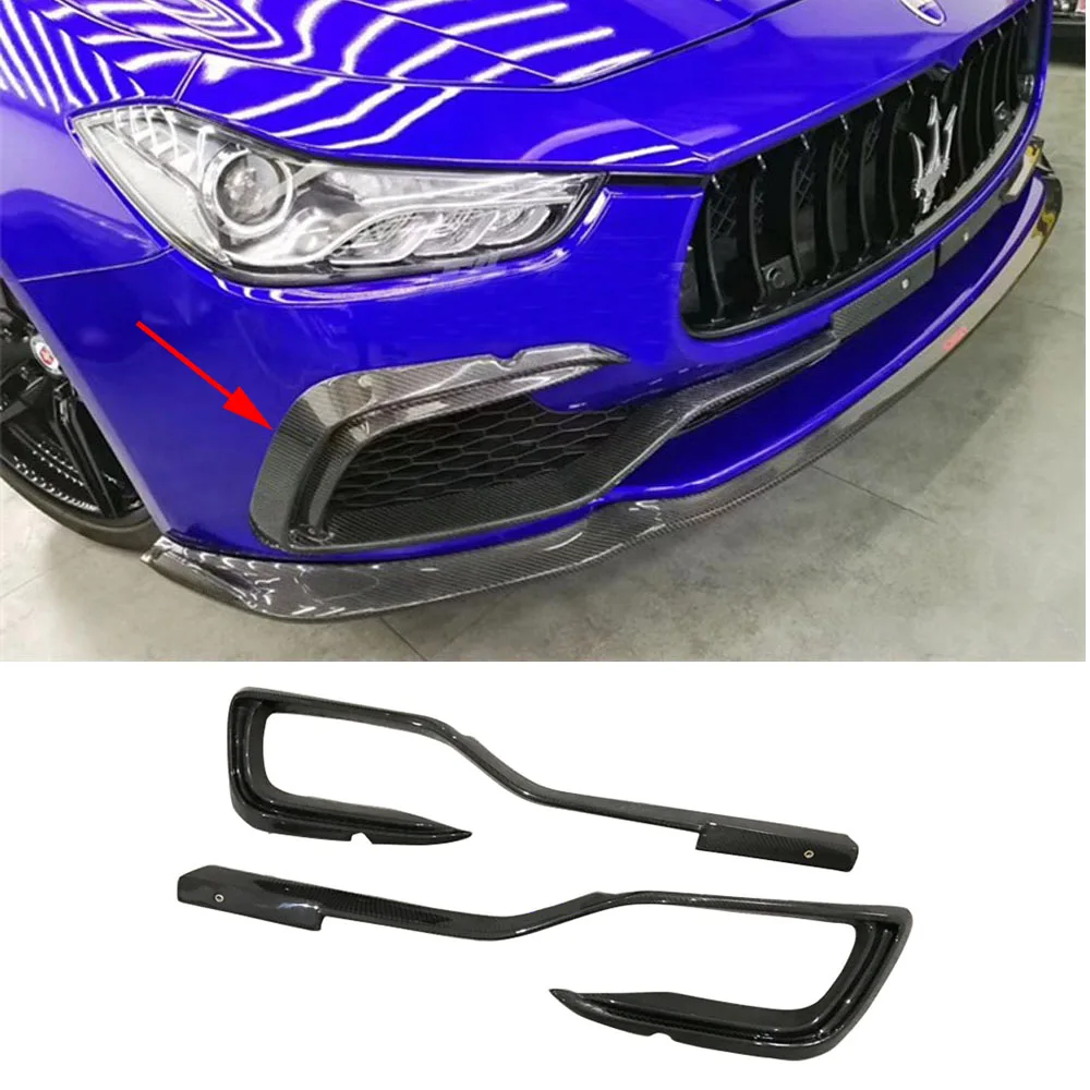 Углеродное волокно передний бампер для губ разветвители Maserati Ghibli база седан