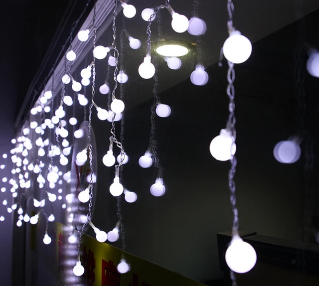 Us 20 07 40 Off Yingtouman Hot Droop Ball String Lights Curtain Garden Lamp Christmas Party Festival Holiday Decorative Lightings 2 1m 104led In Us 20 07 40 Off Yingtouman Hot Droop Ball String Lights Curtain Garden Lamp Christmas Party Festival Holiday Decorative Lightings 2 1m 104led In
