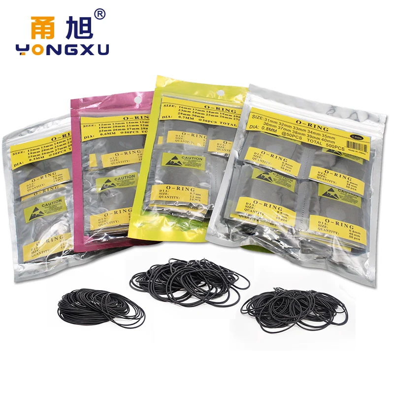 O Ring Rubber Seal Washer 0.5mm/0.6mm/0.7m/0.8mm 12-30mm/16-30mm/31mm-40mm 500pcs/750pcs/950pcs Waterproof Round Watch Gasket rubber o rings sealing gasket rubber washers keycap o rings silicone o rings