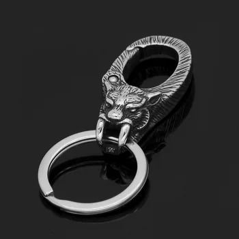 

VikingCeltic 316L stainless steel viking wolf animal keychain