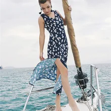 2018 Olhos Moda Hot Sexy Floral Praia Vestidos Verão Mulheres Oversize Do Vintage V Pescoço Vestidos Longos de Festa