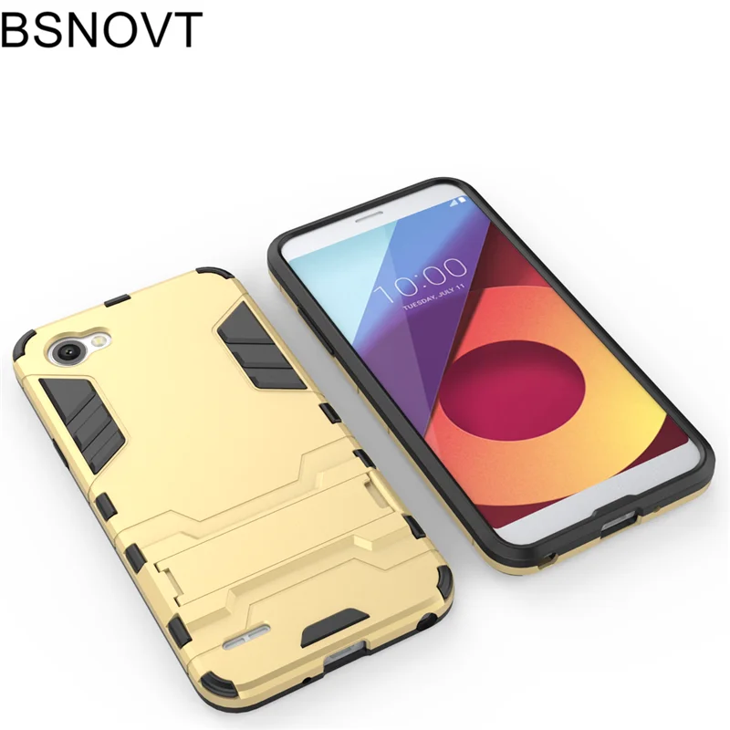 BSNOVT sFor Phone Case LG Q6 Cover Silicone Light Plastic Case For LG Q6 Q6A M700 Kickstand Case For LG Q6A Phone Bumper 5.5