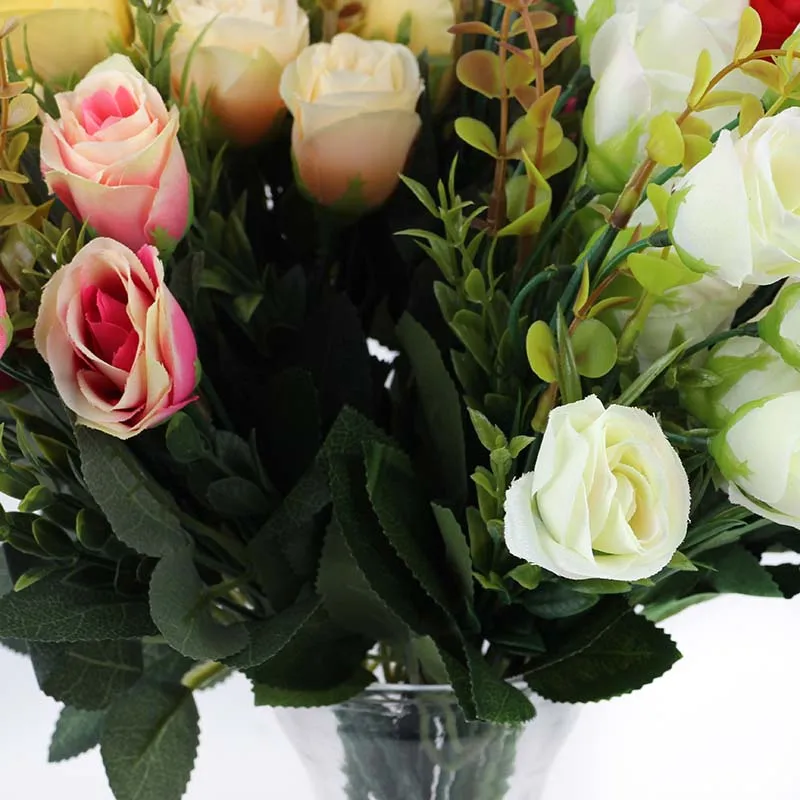 10 Heads/Bouquet Silk Rose European Style Artificial Flower High Quality Bouquet Fake Flowers Wedding Home Party Decoration 10 Heads/Bouquet Silk Rose European Style Artificial Flower High Quality Bouquet Fake Flowers Wedding Home Party Decoration