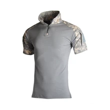 Летняя тактическая короткая футболка мужская Военная Футболка спортивная камуфляжная одежда армейская охотничья походная Женская камуфляжная одежда