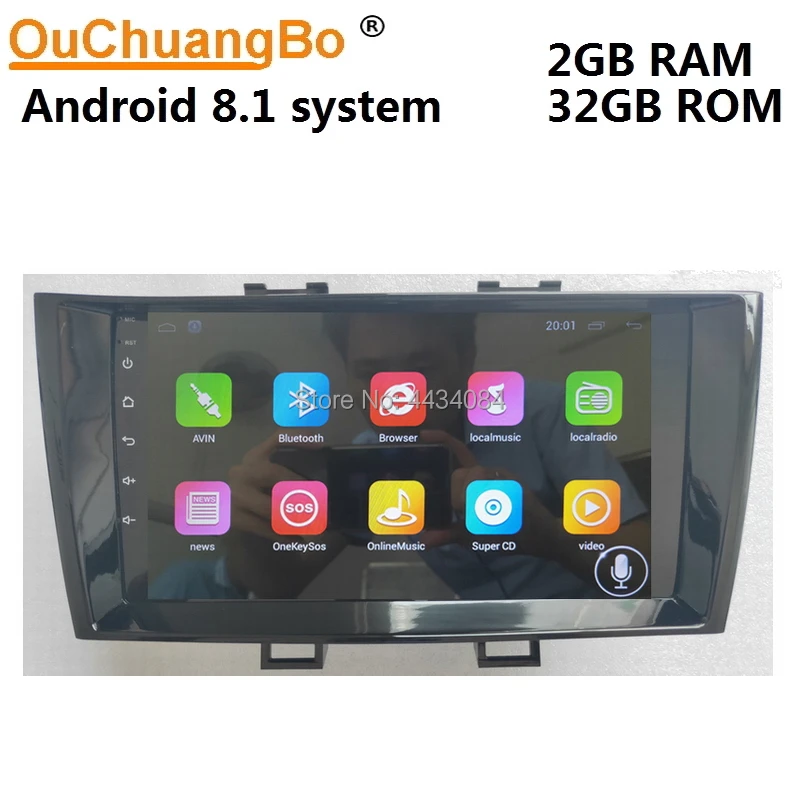Discount Ouchuangbo 9 inch touch screen car gps audio player auto radio head units for JAC A50 support 4 core 2GB+32GB 1080P android 8.1 0