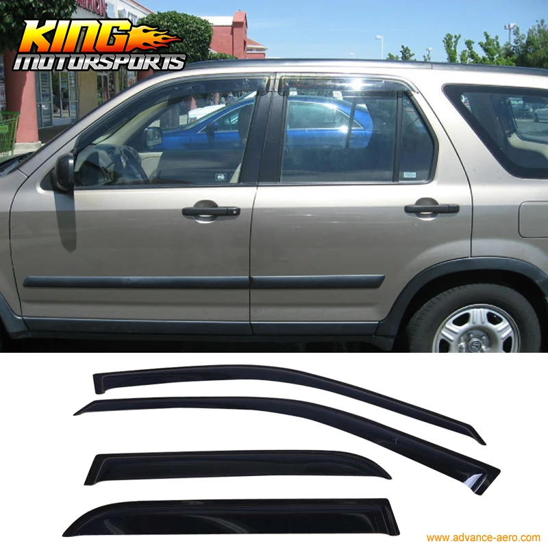 For 02 03 04 05 06 Honda CRV CR V Vent Window shades Visor Dark Smoke