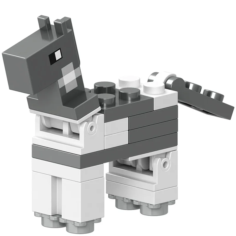 8pcs/set Mini Animal Series Compatible Legoinglys Minecrafted Animal Horses Ghast Spider Donkey Polar Bear Building Blocks Toys 8pcs/set Mini Animal Series Compatible Legoinglys Minecrafted Animal Horses Ghast Spider Donkey Polar Bear Building Blocks Toys