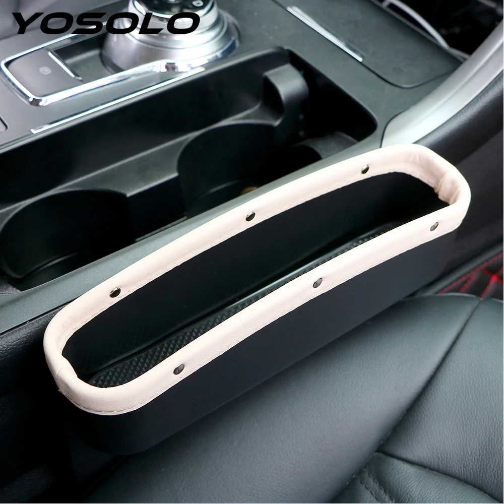 YOSOLO Car Organizer Auto Seat Gap Pocket Organizers Phone Cigarette Holder Stowing Tidying Seat Crevice Storage Box PU Leather YOSOLO Car Organizer Auto Seat Gap Pocket Organizers Phone Cigarette Holder Stowing Tidying Seat Crevice Storage Box PU Leather