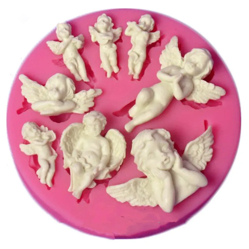 

Cake Mold Angel Baby Pink Silicone Mold Chocolate Candy Molds Fondant Cake Decorating Tools DIY Fondant Soap Pastry Baking Mold