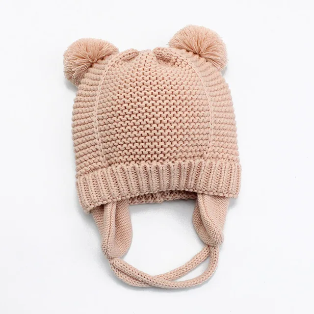 Baby Hats For Girls Boys Soft Knitted Warm Winter Hats For Kids