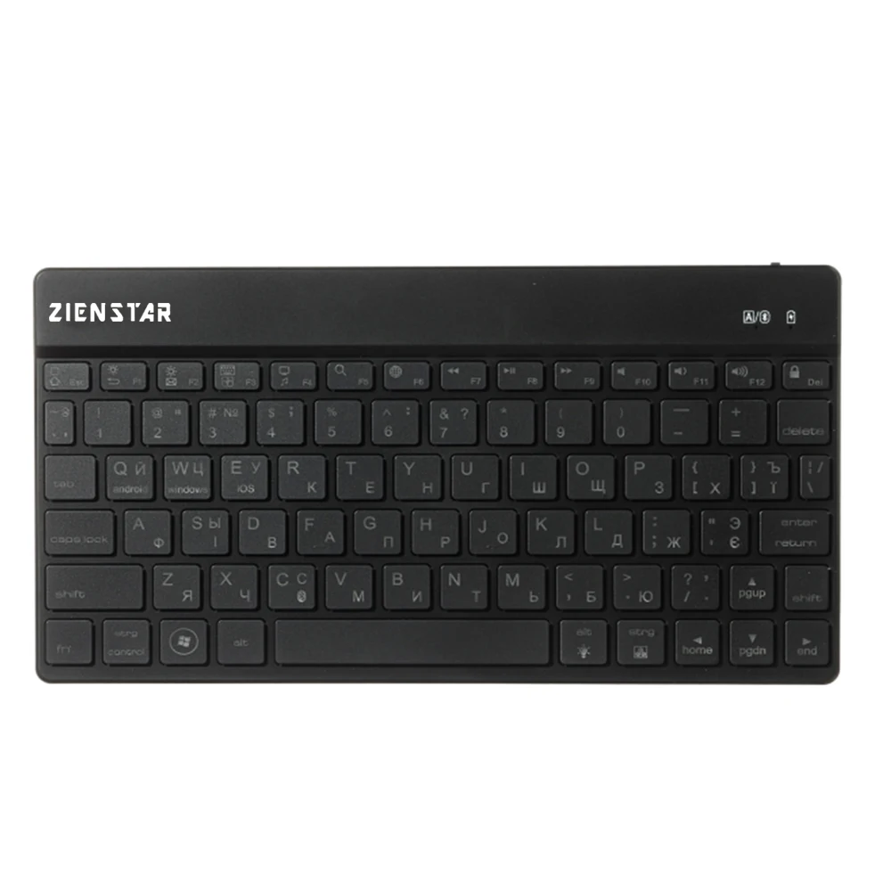 Zienstar русская/украинская Беспроводная клавиатура Bluetooth 3,0 с 7 цветами с подсветкой для IPAD, MACBOOK, ноутбука, компьютера и планшета