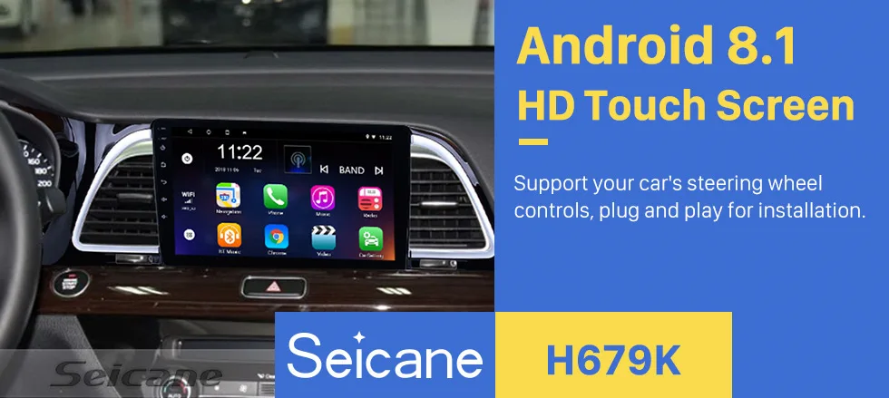 Sale Seicane 9 Inch Car DVD Player Radio For 2018 KIA K4 Cachet Android 7.1/8.1 Bluetooth Wifi HD Touch Screen GPS Navigation System 0