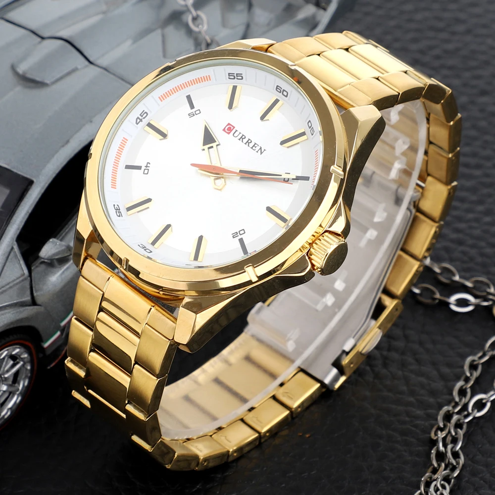 CURREN Fashion Men\'s Watch with Stainless Steel Strap Simple Creative Quartz Wristwatch for Men Clock erkek kol saati Waterproof 2019 (15)