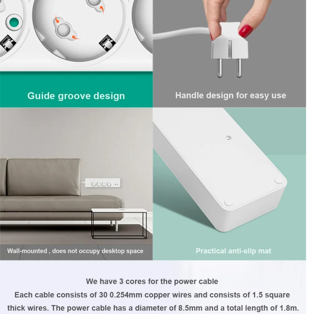 WiFi Smart power Strip EU Plug 16A мониторинг энергии стабилизатор напряжения управление переключателем таймера поддержка Alexa Google IFTTT Smart Life