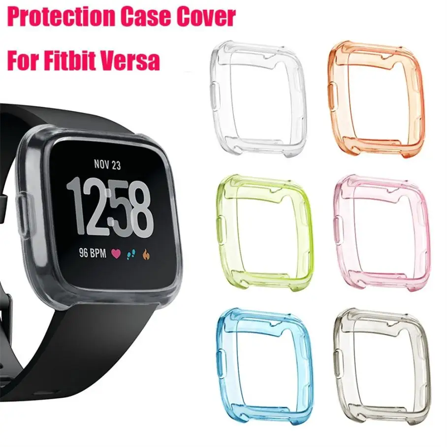 

TPU Silicone Cover Case Watch Casing Guard Protector For Fitbit Versa Smart Band SmartWatch Watachband Sporting Goods Access