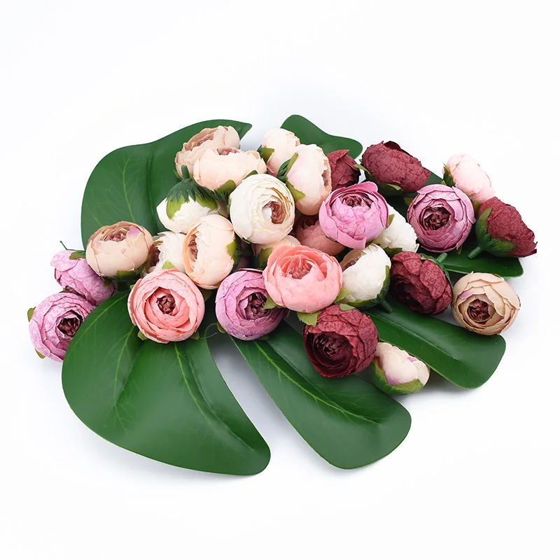 6 шт. шелковые розы чайные цветки Свадебные цветы настенные рождественские украшения для дома Свадебные аксессуары оформление diy подарки искусственные цветы